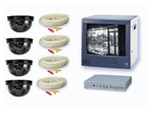 CCTV - 4 Camera B/W Dome System